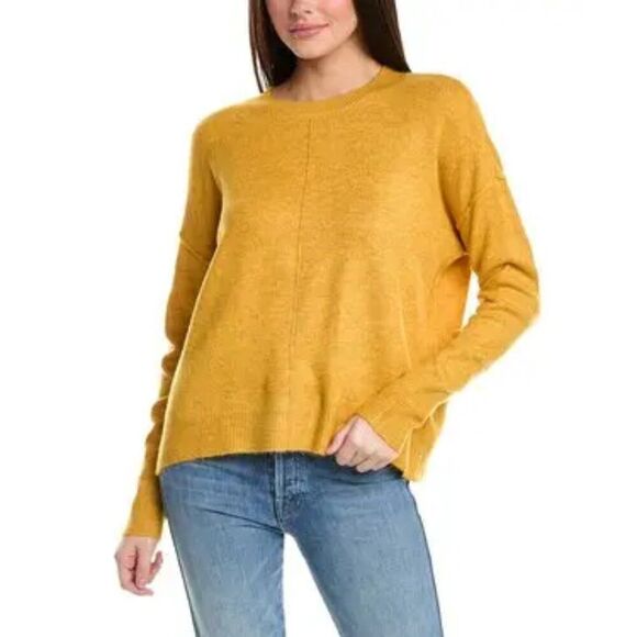 Ady P Mustard Oversized Sweater Size Medium Crew Neck - Picture 1 of 11